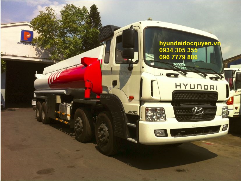 xe bồn chở xăng dầu xitec hyundai hd320 21 khối
